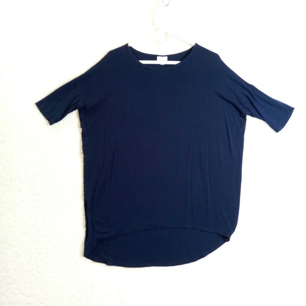 LuLaRoe‎ Sleep Shirt Small Short Sleeve Stretch Blue
